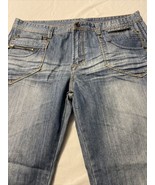 Brooklyn Basement 12 Pocket Studded Straight Stretch Zippered Jeans Size... - $28.71