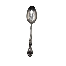 REED &amp; BARTON Rebacraft Stainless Slotted Serving Spoon Candace Andrea 8&quot; - $8.40