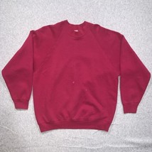 Vintage Fruit Of The Loom Crewneck Sweatshirt Sz Xl Pink/Red Blank Made ... - $12.19
