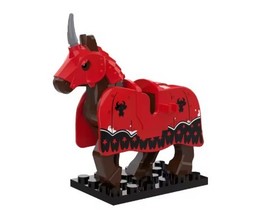 War Horse Red Bull Knight Animal Building Minifigures - $5.15