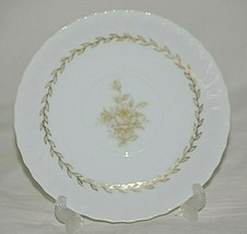 Pompei Harmony House Fine China Saucer Gold Laurel Greenish Rose Center Japan - £10.27 GBP