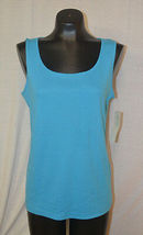 Jones New York Signature Dressy Cotton Layering Tank Baby Blue size xxl ... - $16.99