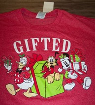 Walt Disney Christmas Mickey Mouse Donald Duck Gifted T-Shirt Medium New w/ Tag - $19.80
