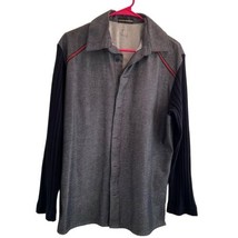 Chaos Men&#39;s Shirt Hidden Buttons Long Sleeve Charcoal Gray Size M Retail... - $65.55