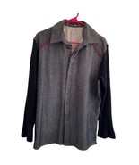 Chaos Men&#39;s Shirt Hidden Buttons Long Sleeve Charcoal Gray Size M Retail... - $65.55