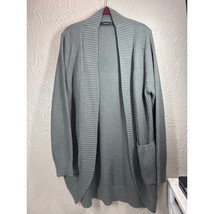 Zesica Womens Gray Open Front Knit Cardigan Sweater With Pockets Size XL - $371.56 MXN