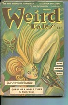 Weird TALES-01/1943-PULP FANTASY-HORROR-ZAGAT-BLOCH-QUINN-DERLETH-good/vg - £59.70 GBP