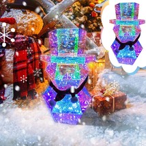 Christmas Decor Colorful LED Glow Santa Claus Snowman Night Light Xmas Gift - $48.51