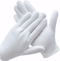 3 Pairs White Cotton Gloves for Dry Hands Eczema SPA Moisturizing - Work Glove L - £9.32 GBP