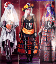 Simplicity S0236 Day of the Dead Costume Pattern Corset Skirt Top 14 16 ... - $18.59