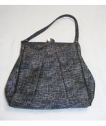 Vintage Black w Grey Line Design Handbag Purse Town and Country Shoes - €27,35 EUR