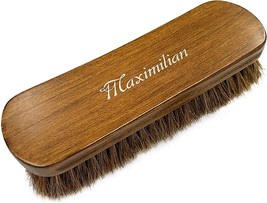 Maximilian horsehair shoe shine brush, dark horsehair, 7.75&quot; professiona... - $10.95