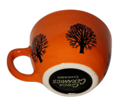 Circa Ceramics Chicago Bold Orange with Black Trees Spooky Halloween Cof... - $29.70 Circa Ceramics Chicago Bold Orange with Black Trees Spooky Halloween Cof... - $29.70