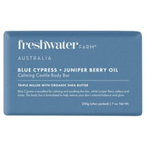 Freshwater Farm Australia Blue Cypress + Juniper Berry Oil Calming Body Bar 200g - £54.81 GBP