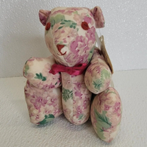 Vintage Applause Floral Jointed Bear Plush - Victoria w/ Tag Lilac Purple White - £11.08 GBP