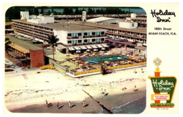 Holiday Inn Miami Beach Florida Postcard Posted 1973 - £25.08 GBP