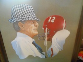 Print- Alabama Crimson Tide Coach BEAR BRYANT &amp; Kenny Stabler-Artist W.C.Morris - £70.89 GBP