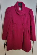 Womens S Fuchsia Hot Pink Peacoat Pea Coat Jacket - $18.81