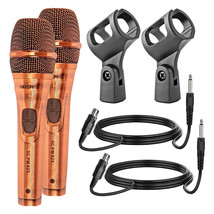 5Core 2Pieces Dynamic Microphone Cardioid Microphone Unidirectional Handheld Mic - £19.57 GBP