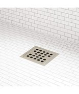 4-1/2 SQUARE SHOWER DRAIN BRUSHED NICKEL - £39.74 GBP