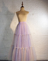 Rainbow Color Long Tulle Skirt Women Custom Plus Size Layered Tulle Skirt image 6
