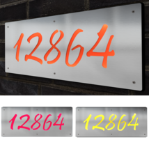 Premium Stainless Steel Address Sign with LED Backlighting and Color Burst - $328.87