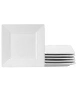 Gibson Home Our Table Simply White Fine Ceramic 6 Piece 7.25in Salad Pla... - $34.94