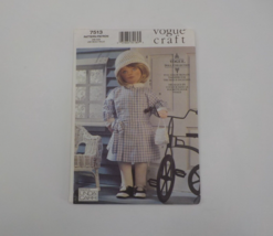 VOGUE CRAFT PATTERN #7513 18&quot; VOGUE DOLL COLLECTION JANE DOLL OUTFIT UNC... - $17.99