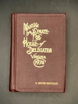 Virginia Manual of The Senate and House of Delegates 1974 - $126.42 MXN