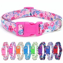 Nylon Floral Print Pet Dog Collar - Adjustable for Small, Medium, Large Dogs - $20.00