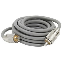 Astatic 302-10274 9 Foot Gray RG8X Cable with PL259 Connectors - £20.45 GBP
