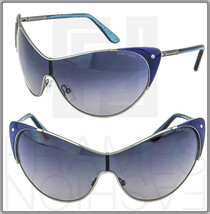 TOM FORD 364 Cat Eye VANDA Blue Gunmetal Sunglasses Gray Gradient TF364 Women  - £123.98 GBP