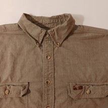 Carhartt S106 MSC Men's Brown Cotton Button-Down Shirt Pocket Short Sleeve Sz XL image 5