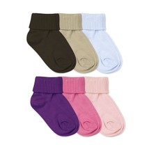 6 Pair Jefferies Socks Girls Boys Triple Roll Cotton School Uniform Cuff Crew - £11.98 GBP