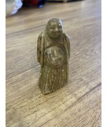 Antique Old Vintage Soapstone Buddha Figure Figurine Carved Signed CHINA - £78.21 GBP
