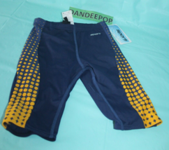 Sporti Blue And Yellow Xtra Life Lycra Swim Shorts Size 24Y Youth - £38.92 GBP
