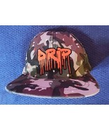 Drip Camo Snapback Hat with Orange Drip Logo – Adjustable Fit - $27.35 CAD