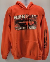 N) Dukes of Hazzard General Lee Dodge Charger Pullover Orange Hoodie 2XL - $29.69