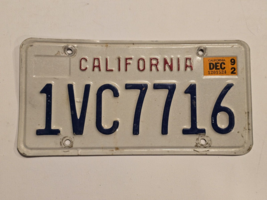 1992 California License Plate-Vintage-Man Cave-California Dreaming-Decor - £12.57 GBP