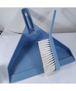 Vintage Kellogg Quality dust pan brush whisk broom away dustpan blue Kel... - $58.97 CAD