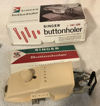 Vtg 1950 Singer 489500 Or 489510 Buttonholer + 6 Attachments Box Manual Book - £23.05 GBP