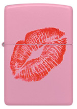 Zippo Lighter - Lipstick Print Pink Matte Finish - 856292 - $24.15