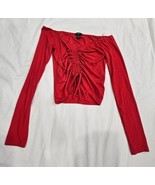 Rue 21 Sexy Women&#39;s Stretchy Longsleeve Shirt Red Size M - £5.74 GBP