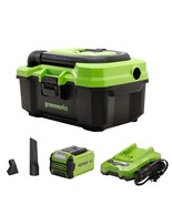 Greenworks 40V (3 Gallon) Cordless Wet / Dry Shop Vacuum + Accessories, ... - £230.93 GBP