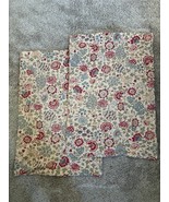 LL Bean Jacobean Floral 100% Cotton 2 Standard Pillowcases - $24.99