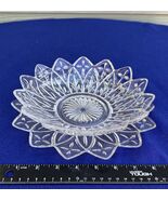Vtg Federal Glass clear petal bowl 8&quot; and 9&quot; plate medium size matching set - $308.54 MXN
