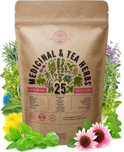 25 Medicinal &amp; Tea Herb Seeds Variety Pack for Planting Indoor &amp; Outdoors. 5900+ - £23.21 GBP+