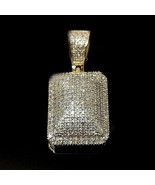 14K Placcato Oro Giallo 0.80 KT Brillante Zircone Cubico Fascino Pnedent... - €101,04 EUR