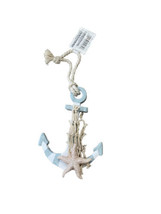 Kurt Adler Wooden Anchor Ornament 4.5 inch Off Gray Coastal Beach Hanging - £8.46 GBP