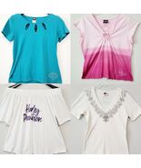 Harley Davidson Shirt Womens Sz Large Lot Of 4 Top Unique Rare Vtg - €51,53 EUR